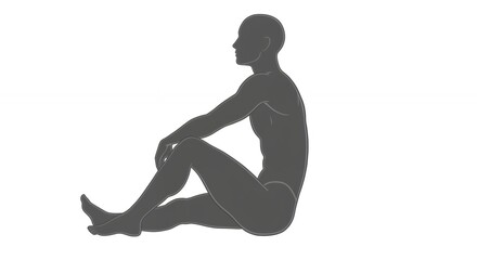 Silhouette of a sitting person