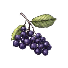 elderberry hand drawn illustration
