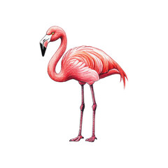 flamingo hand drawn illustration