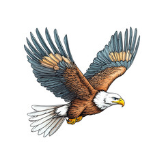 Obraz premium floating island hand drawn illustration