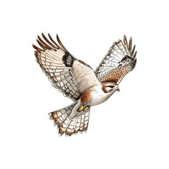 flying santa claus hand drawn illustration