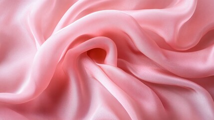 Soft pink fabric with gentle waves and textured surface detail
