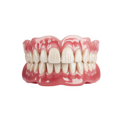 Fototapeta premium Close-Up of Perfectly Aligned Porcelain Dentures