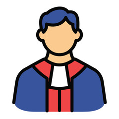 A Professional Judge in Judicial Robes Ready to Preside Over a Court Hearing