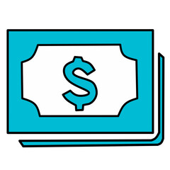 Cash Money Icon – Dollar Banknote Vector