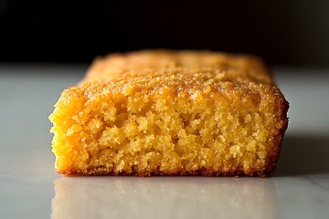 Side view of a ginger and cinnamon spiced carrot cake its fluffy texture and orange hue glowing under soft lighting 