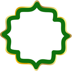 Elegant Green and Gold Decorative Frame