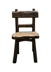 vintage wooden chair isolated