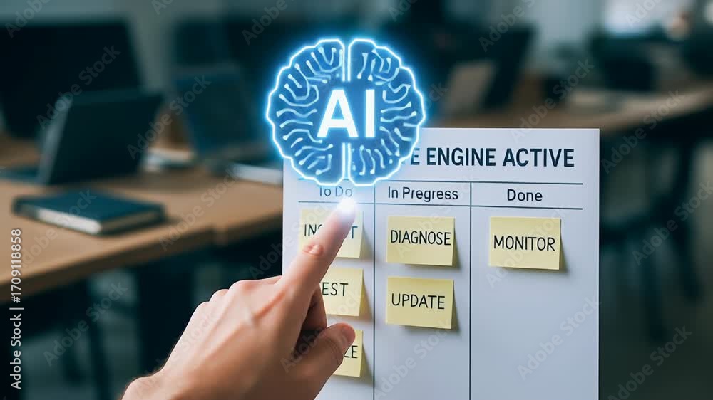 Aufkleber predictive maintenance engineer utilizing artificial intelligence technology for industrial