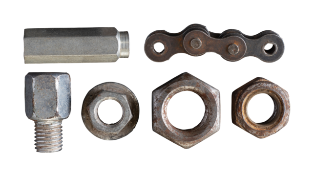 set of rusty mechanic tool construction - Powered by Adobe