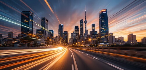 Cityscape skyline urban buildings architecture travel tourism cityscape buildings night lights road cars