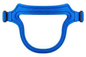 Blue padded shoulder strap isolated on a transparent background