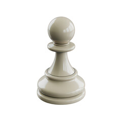 Elegant White Chess Pawn on Dark Background