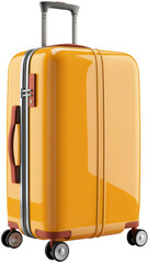 Modern Yellow Hardshell Suitcase with Metallic Accents