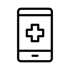 Obraz premium Medical App Line Icon of Paramedics Icon Set