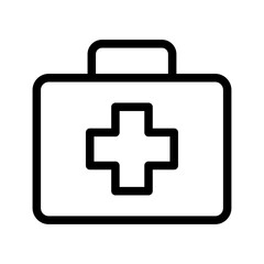 First Aid Kit Line Icon of Paramedics Icon Set