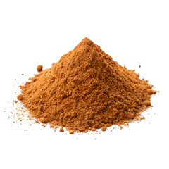 Pile of Ground Cinnamon Isolated on Black Background spice powder