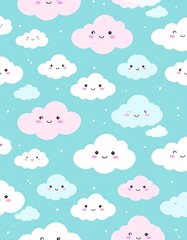 Cute clouds pattern
