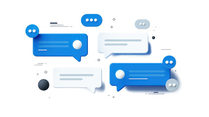 Modern Minimalist Chat Interface with Floating Bubbles