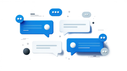 Modern Minimalist Chat Interface with Floating Bubbles