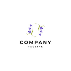 beautiful lavender flower icon logo design