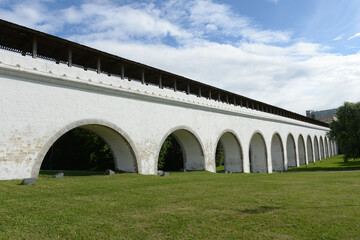 Rostokinsky Aqueduct on a sunny summer day in Moscow