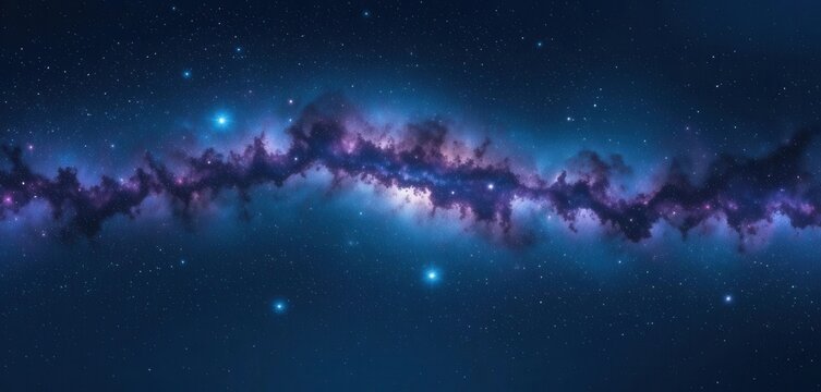 Abyssal Sky Dome  Vast Vista of Galactic Plane, Emphasizing Turquoise Nebulae Patches   Sparkly Celestial Particles Throughout