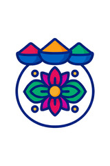 Traditional Clay Diya with Flame – Flat Style Diwali Illustration12