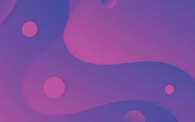 Modern Abstract Gradient Background in Purple and Pink with Fluid Shapes and Circles. Illustration vector 10 eps.