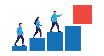 Fototapeta premium Understanding the importance of career growth and development in the workplace.