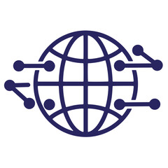 Conceptual illustration representing global data connectivity and network communication systems