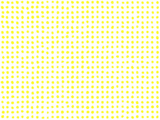 手描きあしらいセット　ドット　黄色　水玉模様