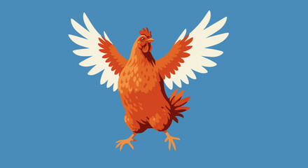 Obraz premium Fun and Playful Cartoon Chicken Illustrations