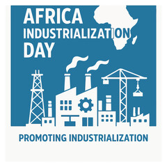 Obraz premium Africa Industrialization Day Flyer Economic Growth Development Awareness Design