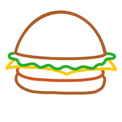 burger lineart