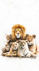 A watercolor illustration of safari animals in gentle pastel tones.
