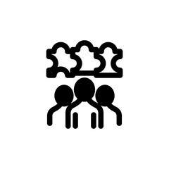 Team Recognition Line Icon of Team Building Icon Set