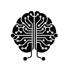 Vector tree icon with snowflakes