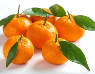 Fresh mandarins with leaves