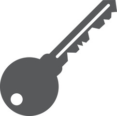 Key vector icon. Open house key icon. Key from the lock icon. Key icon - information protection symbol