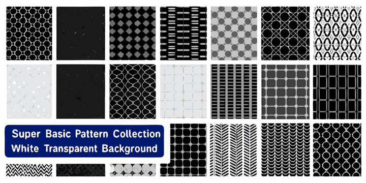Super Basic Pattern Collection White Transparent Background Keywords: pattern, texture