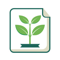 Green plant in a pot icon