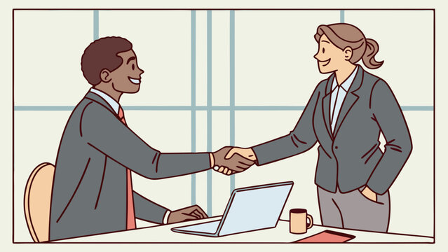Businesspeople shaking hands agreement deal partnership collaboration success office meeting teamwork cooperation contract negotiation professional colleagues handshake business dea.
