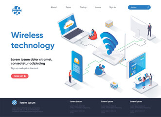 wireless technology A graphic related to “Wireless Technology” showing a laptop, smartphone, and other devices connected by wireless signals