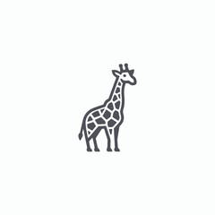 Fototapeta premium Giraffe logo vector icon illustration