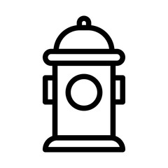 Fire Hydrant Line Icon of Fire Department Icon Set