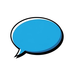 Fototapeta premium Blue Speech Bubble Communication Icon, Pop Art Style