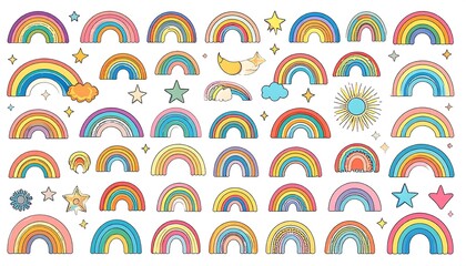 Colorful Rainbow Collection for Design