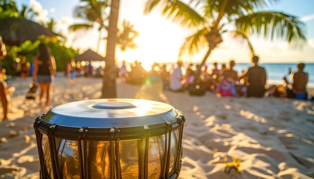 Sunset Beach Drum Circle Gathering