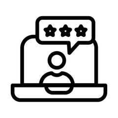 Online Review Line Icon of Feedback and Reviews Icon Set